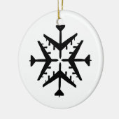 Ornement Rond En Céramique Flocon de neige des avions B-52 (Gauche)
