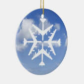 Ornement Rond En Céramique Flocon de neige des avions B-52 (Droite)