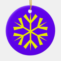 Flocon de neige pourpre et jaune