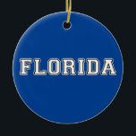 Ornement Rond En Céramique Floride<br><div class="desc">Floride</div>