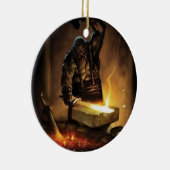 Ornement Rond En Céramique Forgeron (Droite)