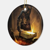 Ornement Rond En Céramique Forgeron (Gauche)