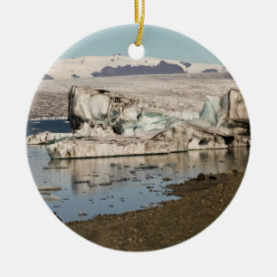 Ornement Rond En Céramique Formation d'Iceberg