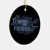 Ornement Rond En Céramique Forme physique/ornement personnel d'entraîneur (Droite)