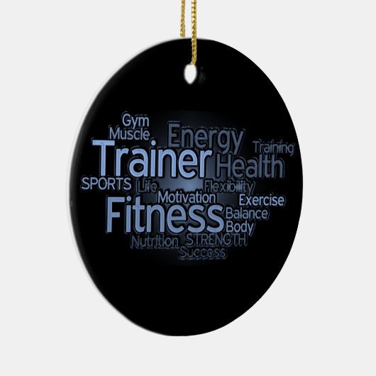 Ornement Rond En Céramique Forme physique/ornement personnel d'entraîneur (Droite)