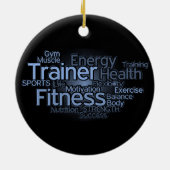 Ornement Rond En Céramique Forme physique/ornement personnel d'entraîneur (Dos)