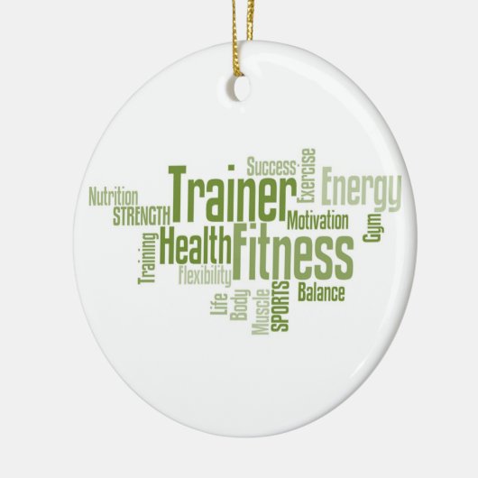 Ornement Rond En Céramique Forme physique/ornement personnel d'entraîneur (Gauche)