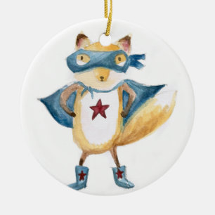 Ornement Rond En Céramique Fox superbe !