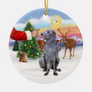Ornement Rond En Céramique Friandise pour un Scottish Deerhound