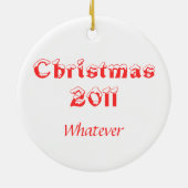 Ornement Rond En Céramique Funny Bah Humbug Noël Père Noël (Dos)