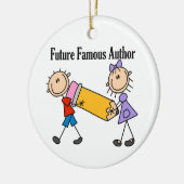 Ornement Rond En Céramique Futur auteur célèbre (Gauche)