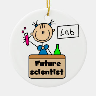 Ornement Rond En Céramique Futur scientifique