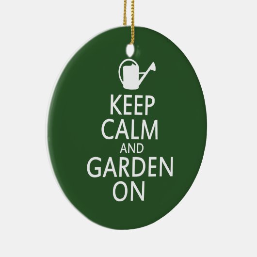 Ornement Rond En Céramique Gardez calme et jardin sur (Droite)