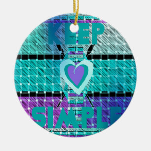 Ornement Rond En Céramique Gardez-le simple