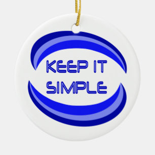 Ornement Rond En Céramique Gardez-le simple Citation de Slogan Récupération e