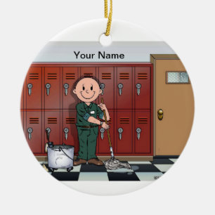 Ornement Rond En Céramique Gardien - mâle