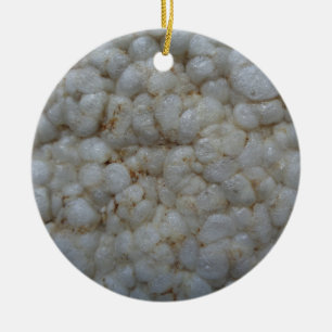 Ornement Rond En Céramique Gâteau de riz, nourriture saine, casse-croûte