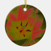 Ornement Rond En Céramique Gothique Gloomy Rouge Tulipe Personnalisé Annivers (Devant)