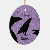 Ornement Rond En Céramique Gothique I Love Ravens (Droite)