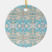 Ornement Rond En Céramique Graffiti décoratif gris bleu Motif mural (Devant)