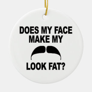 Ornement Rond En Céramique Graisse de moustache