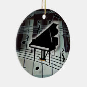 Ornement Rond En Céramique Grand Piano Clavier Noël Noël Noël (Droite)