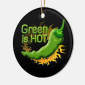 Ornement Rond En Céramique Green is HOT (Gauche)