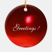 ORNEMENT ROND EN CÉRAMIQUE GREEN TALISMAN, ROUGE RUBY (Dos)