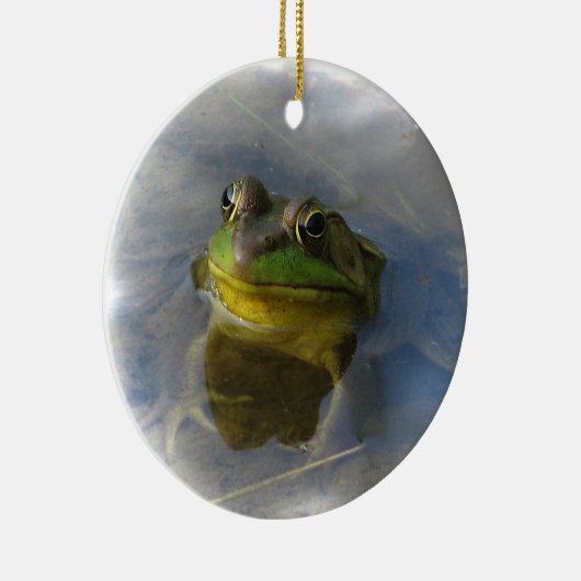 Ornement Rond En Céramique Grenouille avec attitude (Droite)