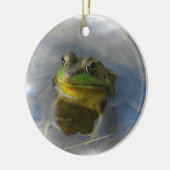 Ornement Rond En Céramique Grenouille avec attitude (Gauche)