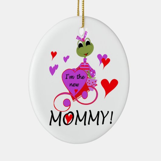 Ornement Rond En Céramique Grenouille Nouveaux cadeaux maman (Droite)