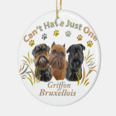 Ornement Rond En Céramique Griffon Brussels Can't Have (Gauche)