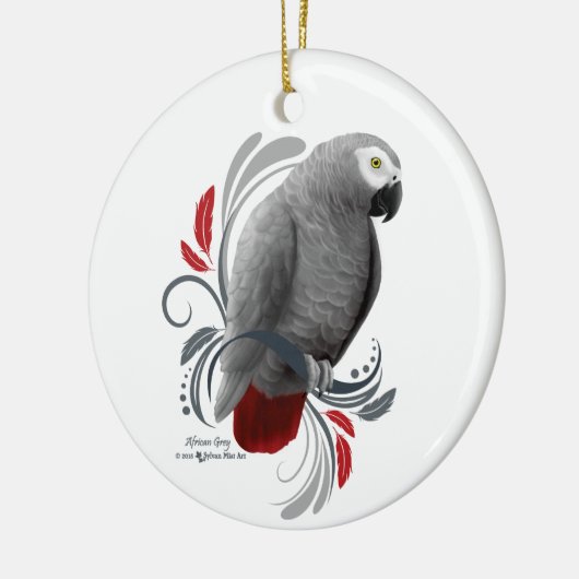 Ornement Rond En Céramique Gris africain (Gauche)