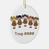 Ornement Rond En Céramique Groupe de "brownie" (Droite)