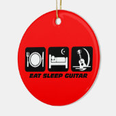 Ornement Rond En Céramique guitare drôle (Gauche)