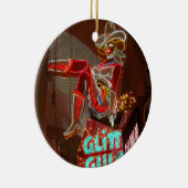 Ornement Rond En Céramique Gulch Parties scintillant Las Vegas (Droite)