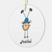 Ornement Rond En Céramique Gymnaste faisant des appuis renversés (Gauche)