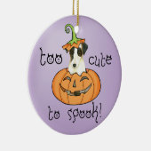 Ornement Rond En Céramique Halloween Smooth Fox Terrier (Droite)