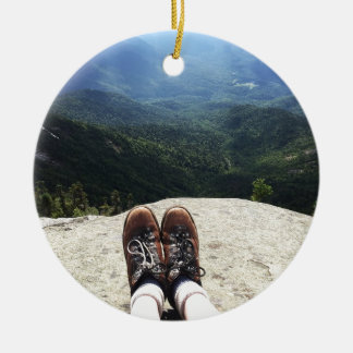 Ornement Rond En Céramique Hausse sur le toit du monde (version 1)