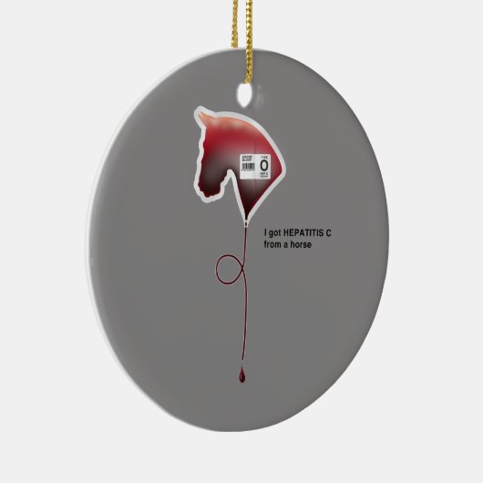 Ornement Rond En Céramique Hépatite C (Droite)