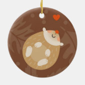 Ornement Rond En Céramique Hérissons (Dos)