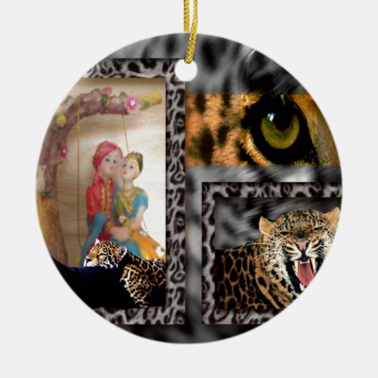 Ornement Rond En Céramique Héros de Saint Valentin (Devant)