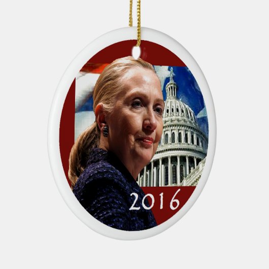 Ornement Rond En Céramique Hillary 2016 (Droite)