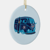 Ornement Rond En Céramique Hippie Van Ornament (Droite)