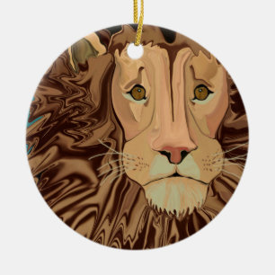 Ornement Rond En Céramique Histoire de la crinière d'Andrew