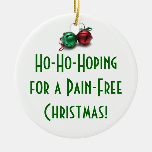 Ornement Rond En Céramique Ho-Ho-Espérance… (Devant)