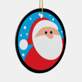 Ornement Rond En Céramique Ho Ho Ho ! Le père noël (Droite)