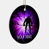 Ornement Rond En Céramique Hockey cool violet (Droite)