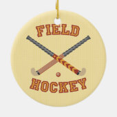 Ornement Rond En Céramique Hockey sur gazon (Dos)