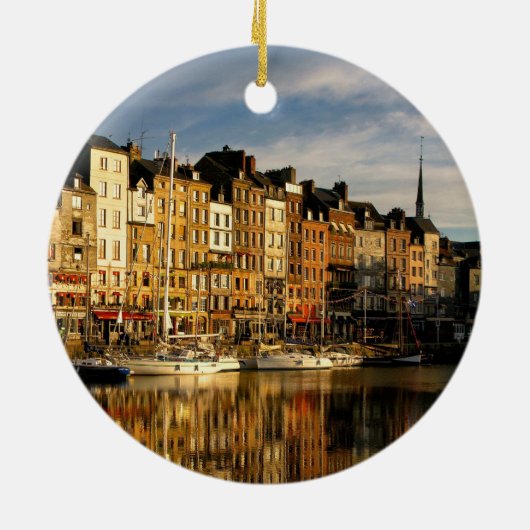 Ornement Rond En Céramique Honfleur, France (Dos)